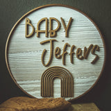 EMAIL TO ORDER: Custom Baby Last Name Sign