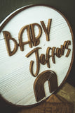 EMAIL TO ORDER: Custom Baby Last Name Sign