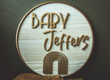 EMAIL TO ORDER: Custom Baby Last Name Sign