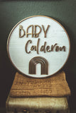 EMAIL TO ORDER: Custom Baby Last Name Sign